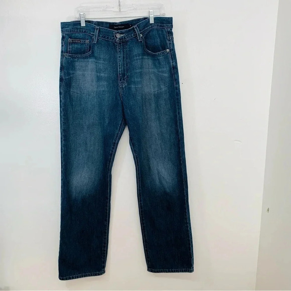 Calvin Klein Jeans Men Size 36 Straight Leg  Inseam 31" Blue Fading 100%‎ Cotton - Picture 1 of 12
